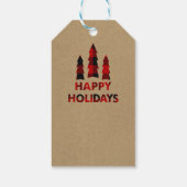 プレイドハッピーホリデーズクリスマスツリーズプレイドクラフトF ギフトタグ (裏面)