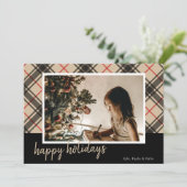 プレイドハッピーホリデー数々の写真クリスマスカード (スタンド正面)