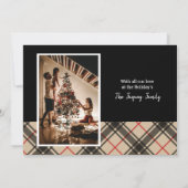 プレイドハッピーホリデー数々の写真クリスマスカード (裏面)