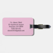 プレイドハートの3D情パーソナライズされた報 ラゲッジタグ (裏面横)