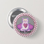 プレイドハートのCatピンボタン 缶バッジ (正面&裏面)