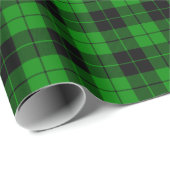 プレイドパターン黒と緑のラッピング紙 ラッピングペーパー (ロールコーナー)
