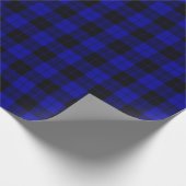 プレイドパターン黒と青の折り返し紙 ラッピングペーパー (角)