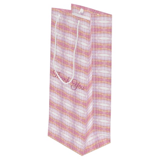 プレイドパターン（の模様が）ある設計者 ワインギフトバッグ (裏面アングル)