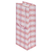 プレイドパターン（の模様が）ある設計者 ワインギフトバッグ (正面アングル)