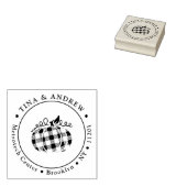 プレイドパンプキンサンクスギビングカスタム差出人住所 ラバースタンプ (押印)