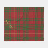 プレイドパーソナライズされたクランMacTavisitタータンチェック フリースブランケット (正面(横))