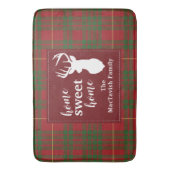 プレイドパーソナライズされたクリスマスホリデーホームスウィート バスマット (正面縦)