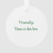 プレイドパーソナライズされたスコティ犬 オーナメント (裏面)