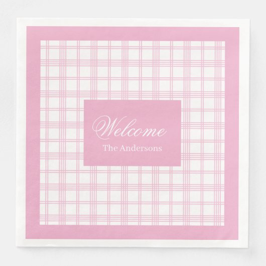 プレイドパーソナライズされたナプキンスクラシックチャーム (正面)