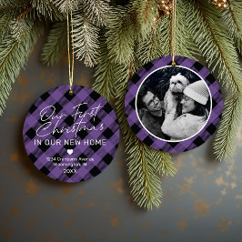 プレイドパープルニューホーム初めてのクリスマス セラミックオーナメント