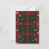 プレイドパームツリーホリデーメリークリスマス ノートカード (裏面)
