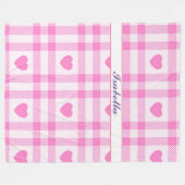 プレイドピモダンンクハートコレクション フリースブランケット (正面(横))