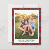 プレイドファミリーフォトクランStewartクリスマスタータンチェック シーズンカード (正面)