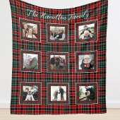プレイドファミリーフォトコラージクリスマスプレイド フリースブランケット