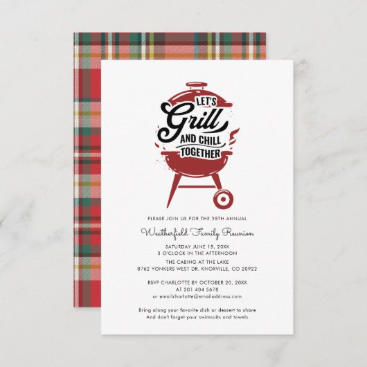 プレイドファミリー懇親会年間BBQ夏パーティー 招待状 (正面/裏面)