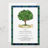 プレイドファミリー懇親会系図学タータンチェック 素朴 セーブザデート (正面/裏面)