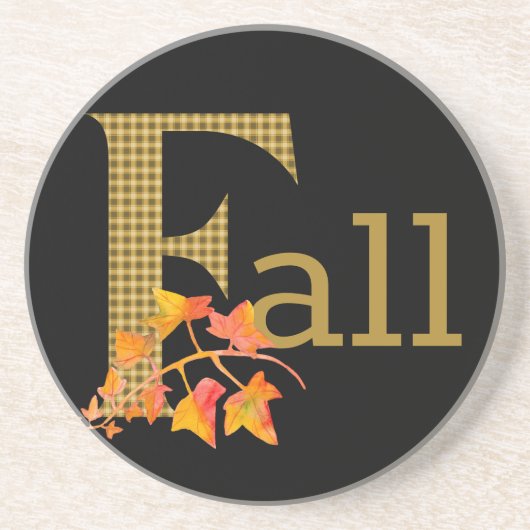 プレイドファンシー秋ワードアート コースター (正面)