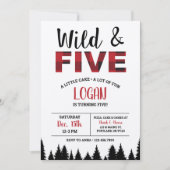プレイドフィフス誕生日招待状ワイルド&ファイブ 招待状 (正面)