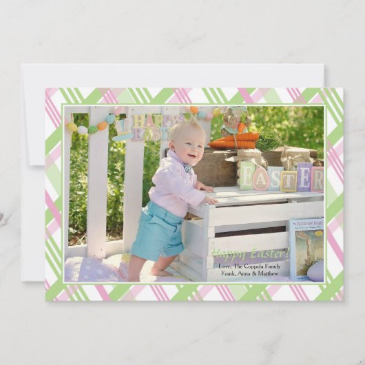 プレイドフォトフレームイースターカード シーズンカード (正面)