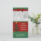 プレイドフォークアートクリスマスツリーカスタム シーズンカード (スタンド正面)