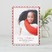プレイドフレームファミリーフォトクリスマススカロップ (スタンド正面)