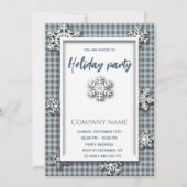 プレイドブルースノーフレーク・ホリデーパ企業のーティ 招待状 (正面)
