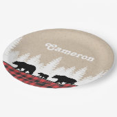 プレイドベアーズ誕生日パーティー ペーパープレート (アングル)