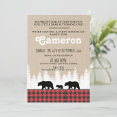 プレイドベアーズ1歳の誕生日パーティの招待状 招待状 (スタンド正面)