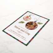 プレイドペットの写真マッカロックタータンチェックバラ金ゴールド 箔シーズンカード (回転した状態)