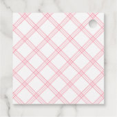 プレイドホリデーギフトラベル – ホットピンク&レッド フェイバータグ (裏面)