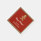 プレイドホリデークッキーベーキングクリスマス スタンダードカクテルナプキン (角)