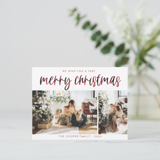 プレイドホリデーフォトポストカード |クリスマモダンス ポストカード (スタンド正面)