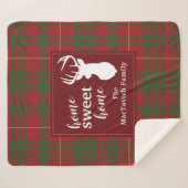 プレイドホーム素朴スウィートタータンチェック シェルパブランケット (正面(横))