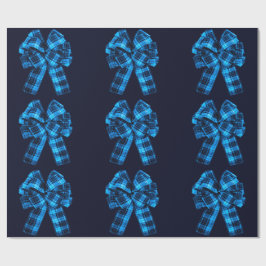 プレイドボウズオンブルーラッピング紙 ラッピングペーパー