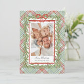 プレイドボウファミリーフォトクリスマスホリデー シーズンカード (スタンド正面)