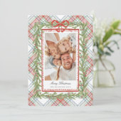 プレイドボウファミリーフォトクリスマスホリデー シーズンカード (スタンド正面)