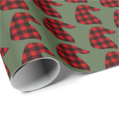 プレイドボルゾイプロファイルホリデーラッピング紙 ラッピングペーパー (ロールコーナー)