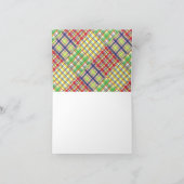 プレイドマドラスパーソナライズされた折り畳みノートカード サンキューカード (内部)