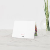 プレイドマドラスパーソナライズされた折り畳みノートカード サンキューカード (裏面)