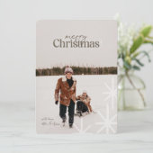 プレイドミニマルクリスマスカード 招待状 (スタンド正面)