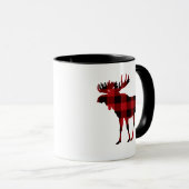 プレイドムースコーヒーマグ赤バッファロープレイドカップ マグカップ (正面右)