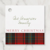 プレイドメリークリスマスギフトメッセージカード フェイバータグ (正面)