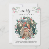 プレイドメリークリスマスファミリーフォトミスタントー ノートカード (正面)