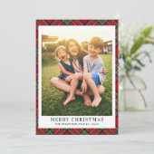 プレイドメリークリスマスフォトクランStewartタータンチェック シーズンカード (スタンド正面)