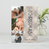 プレイドメリークリスマスフォトグリーティングカード シーズンカード (スタンド正面)