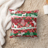プレイドメリークリスマスホリデー素朴デコール クッション (ブランケット)