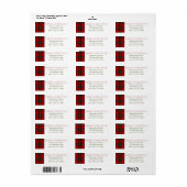 プレイドメリークリスマス差出人住所ラベル ラベル (フルシート)