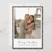 プレイドメリークリスマス新婚フォトホリデーカード シーズンカード (正面)