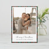 プレイドメリークリスマス新婚フォトホリデーカード シーズンカード (スタンド正面)